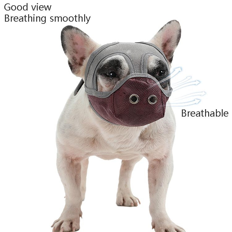 Bulldog Mouth Cover Flat Face Dog Anti-Eat Anti-Bite Drinkable Water Mouth Cover S