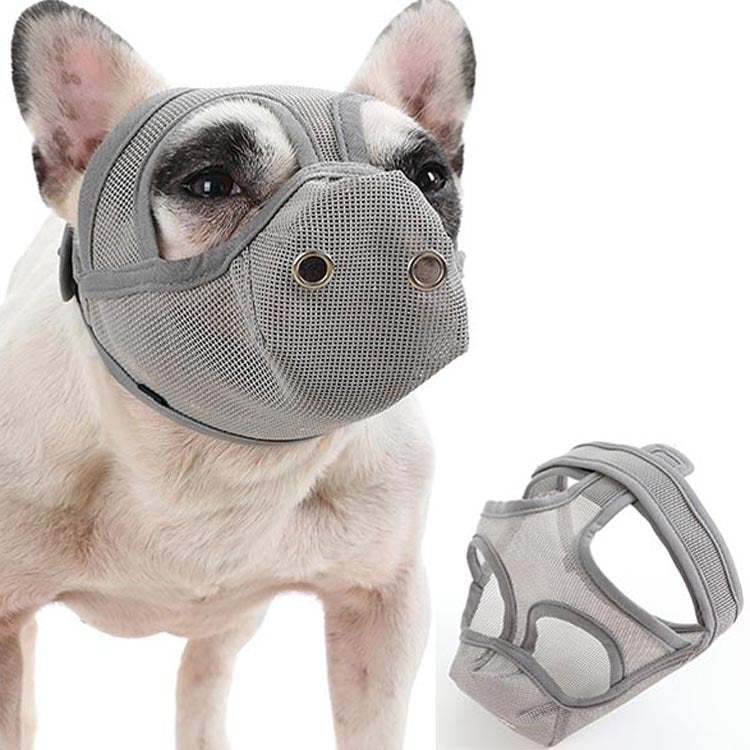 Bulldog Mouth Cover Flat Face Dog Anti-Eat Anti-Bite Drinkable Water Mouth Cover L