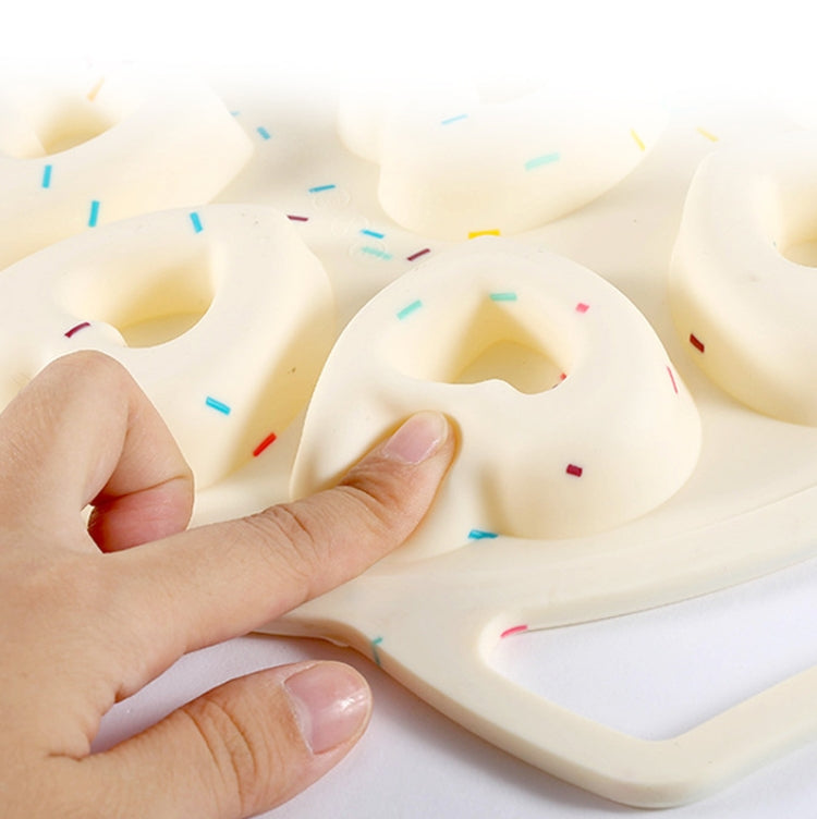 9-Hole Heart-Shaped Donut Baking Tool Framed Non-Stick Silicone Cake Mold