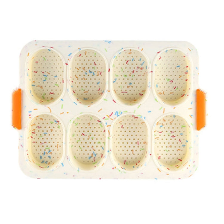 Oval Cake Mold Silicone 8 Grid Non-Stick Household Cake Mold