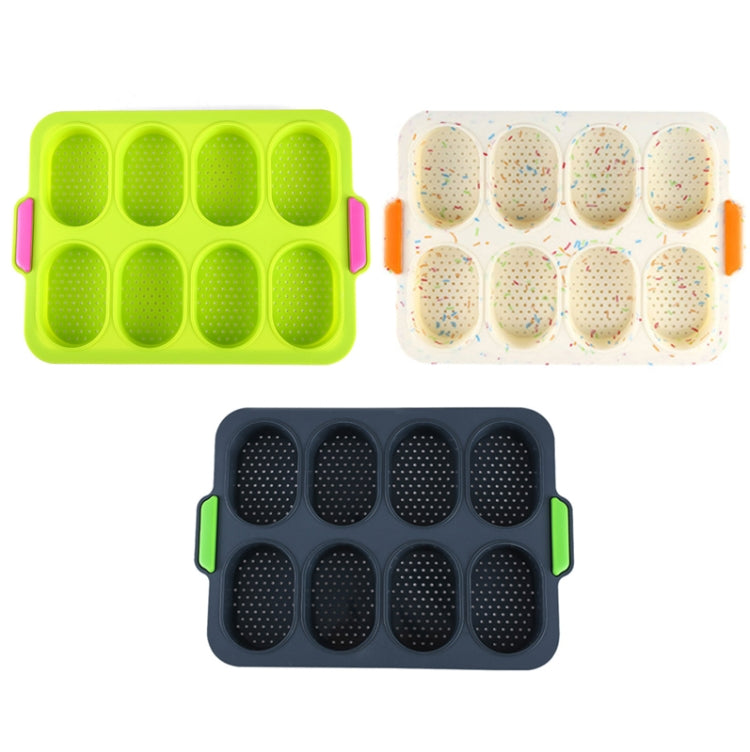 Oval Cake Mold Silicone 8 Grid Non-Stick Household Cake Mold