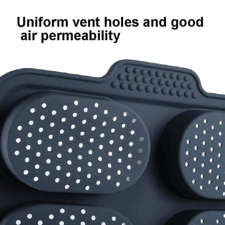 Oval Cake Mold Silicone 8 Grid Non-Stick Household Cake Mold