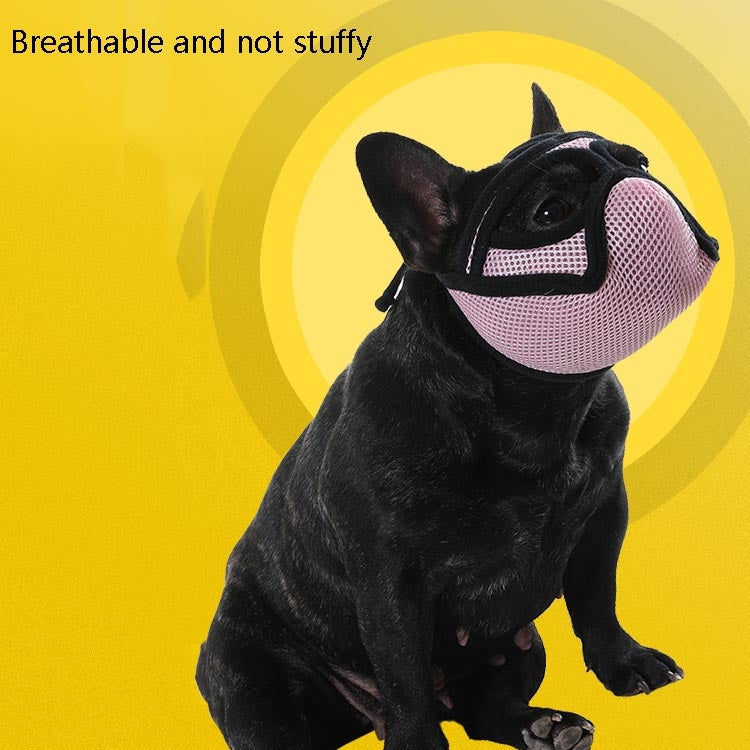 Pet Dog Mouth Cover Mask Flat Face Dog Mouth Cover Anti-Fog And Anti-Dust Mask S