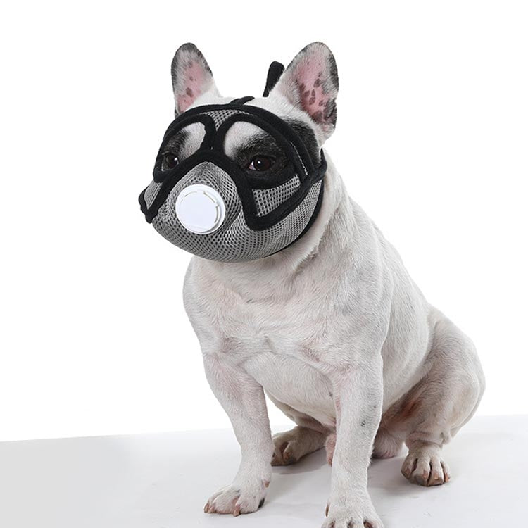 Pet Dog Mouth Cover Mask Flat Face Dog Mouth Cover Anti-Fog And Anti-Dust Mask S