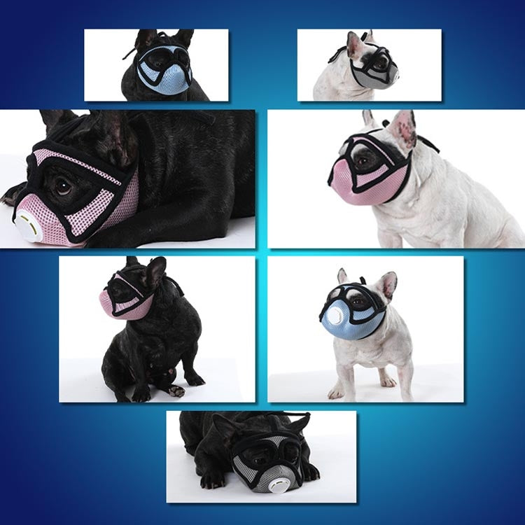 Pet Dog Mouth Cover Mask Flat Face Dog Mouth Cover Anti-Fog And Anti-Dust Mask S