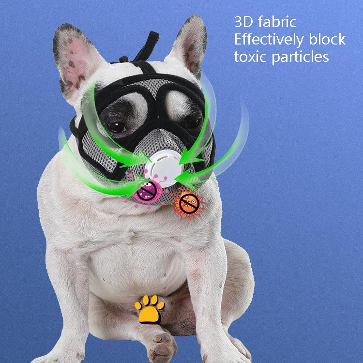 Pet Dog Mouth Cover Mask Flat Face Dog Mouth Cover Anti-Fog And Anti-Dust Mask S