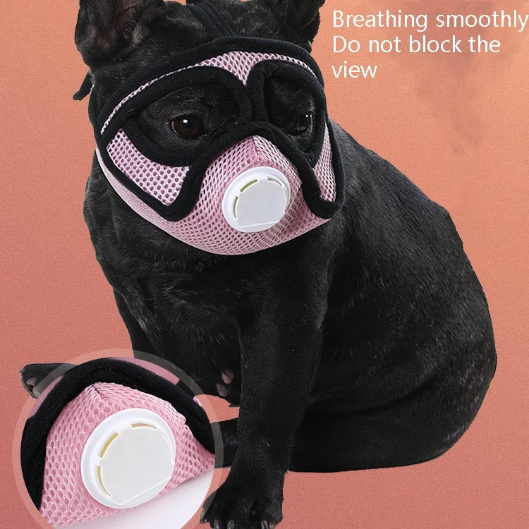Pet Dog Mouth Cover Mask Flat Face Dog Mouth Cover Anti-Fog And Anti-Dust Mask S
