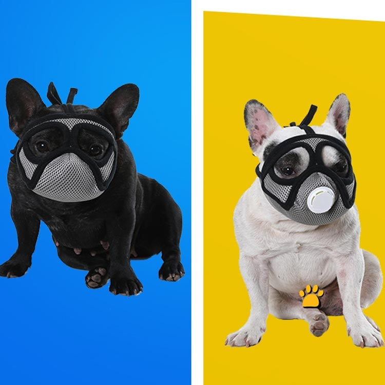 Pet Dog Mouth Cover Mask Flat Face Dog Mouth Cover Anti-Fog And Anti-Dust Mask M
