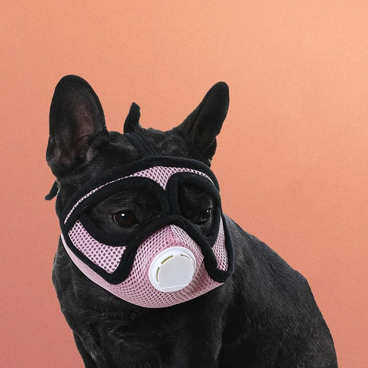 Pet Dog Mouth Cover Mask Flat Face Dog Mouth Cover Anti-Fog And Anti-Dust Mask M
