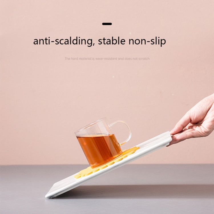 3 PCS PVC Sunflower Table Mat Silicone Coaster Household Waterproof Non-Slip Insulation Pad, Specification: Small(Yellow)