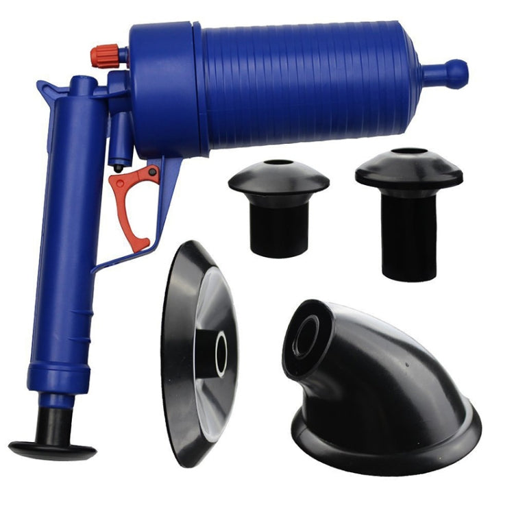 Toilet Plumbing Device Sewer Toilet Hair Suction Cleaner(Elbow Blue)