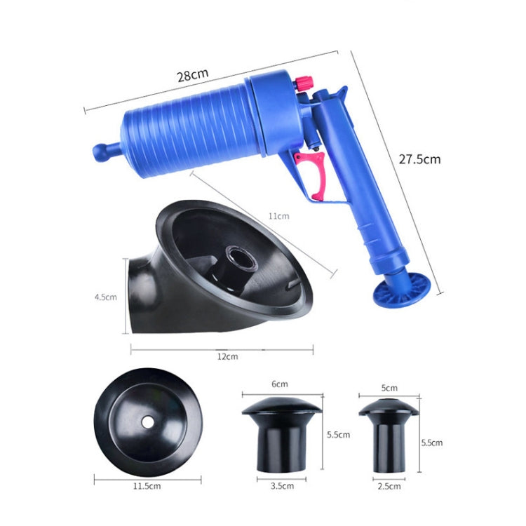 Toilet Plumbing Device Sewer Toilet Hair Suction Cleaner(Elbow Blue)