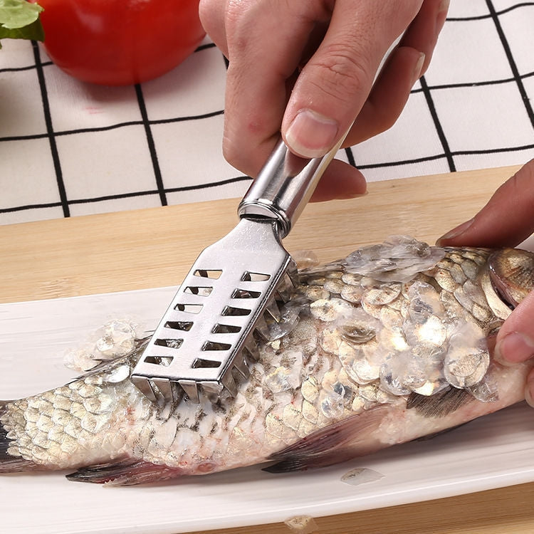 10 PCS Stainless Steel Fish Scale Planer Kitchen Supplies Fish Scale Brush Fish Scraper