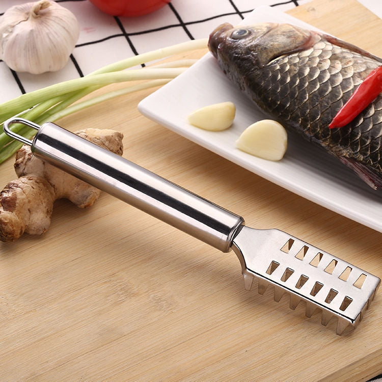 10 PCS Stainless Steel Fish Scale Planer Kitchen Supplies Fish Scale Brush Fish Scraper
