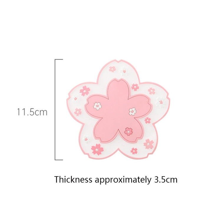 3 PCS Home Cherry Blossoms Silicone Table Mat Non-Slip Mat Insulation Mat, Specification: Powder Coaster