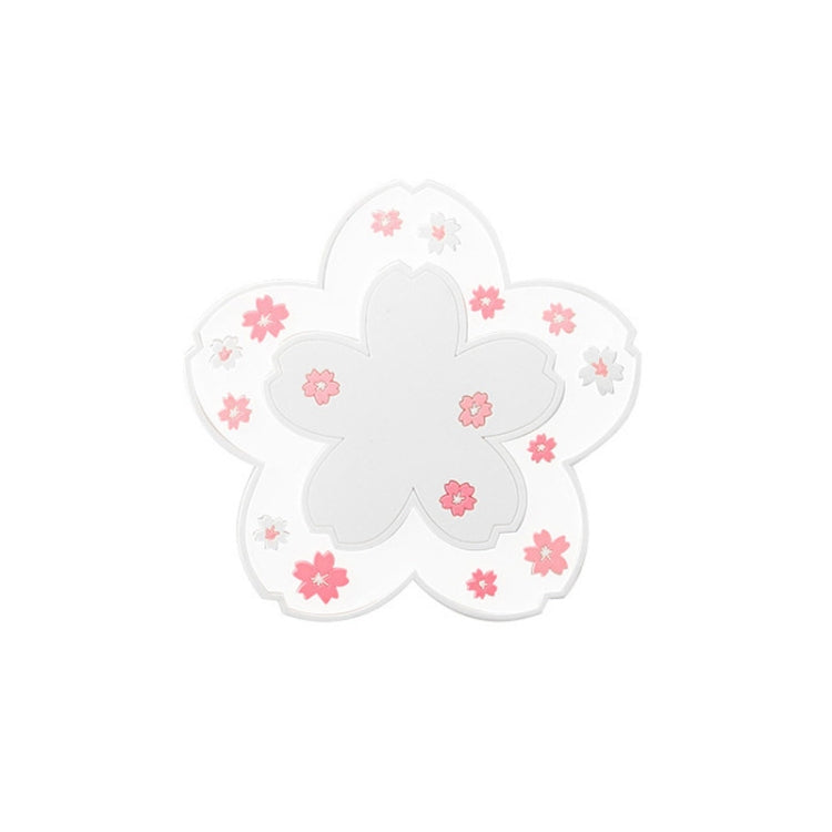 3 PCS Home Cherry Blossoms Silicone Table Mat Non-Slip Mat Insulation Mat, Specification: White Coaster