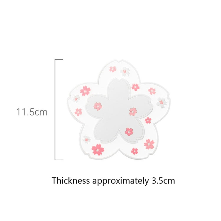 3 PCS Home Cherry Blossoms Silicone Table Mat Non-Slip Mat Insulation Mat, Specification: White Coaster