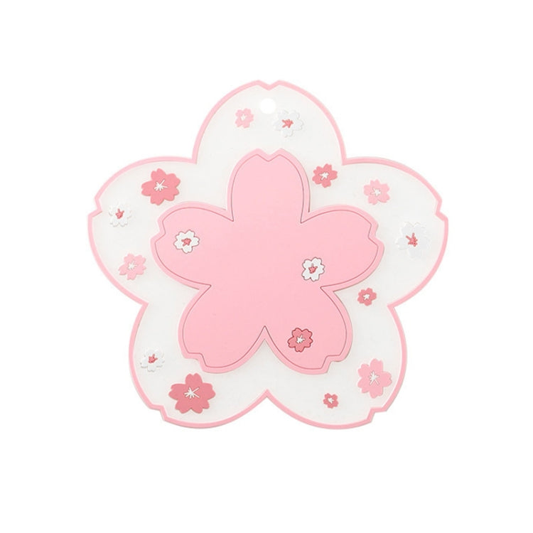 3 PCS Home Cherry Blossoms Silicone Table Mat Non-Slip Mat Insulation Mat, Specification: Powder Pot Pad