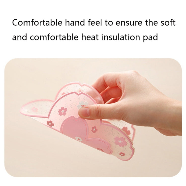 3 PCS Home Cherry Blossoms Silicone Table Mat Non-Slip Mat Insulation Mat, Specification: Powder Pot Pad