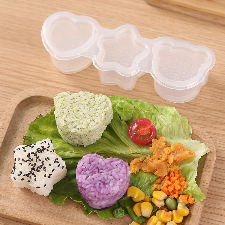 4 Sets Children Bento DIY Rice Ball Sushi Mold Set, Specification: Heart Star Bear