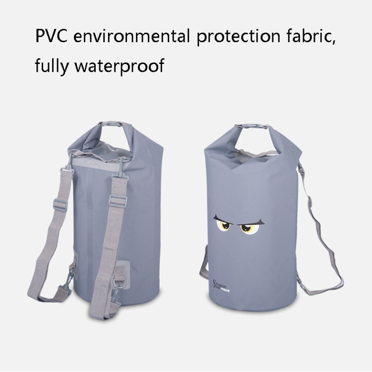 20L SPORON Outdoor Seaside Beach Swimming Rafting Waterproof Bag PVC Mesh Cloth Storage Bucket Bag