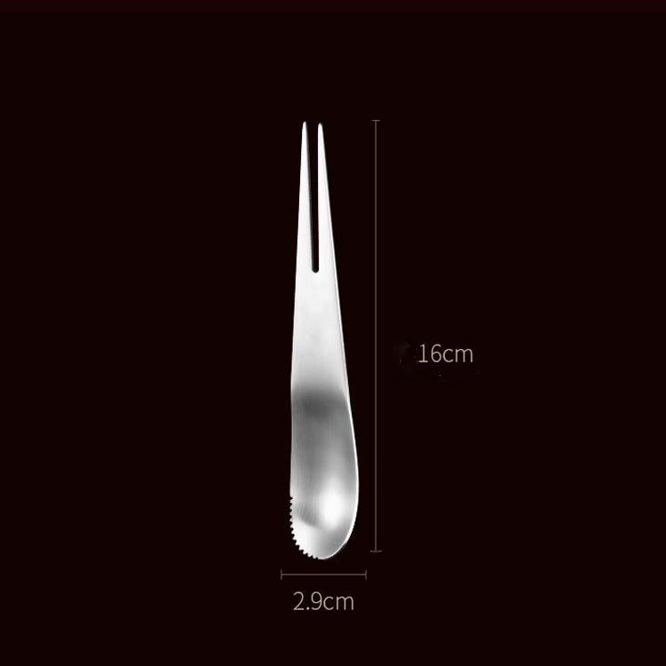 4 PCS Baby Scraping Apple Puree Spoon Stainless Steel Scraper Fruit Puree Fruit Fork Ice Cream Spoon Children Tableware