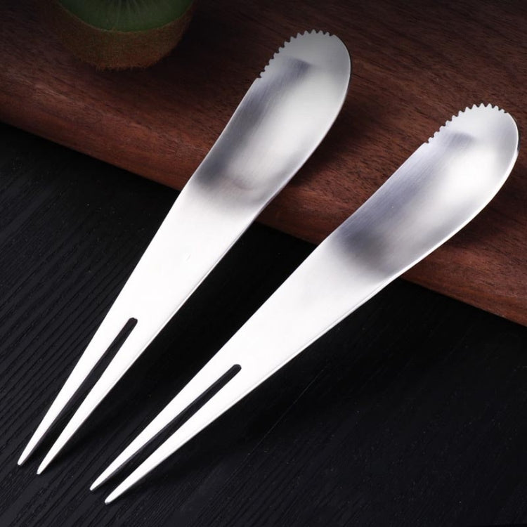 4 PCS Baby Scraping Apple Puree Spoon Stainless Steel Scraper Fruit Puree Fruit Fork Ice Cream Spoon Children Tableware