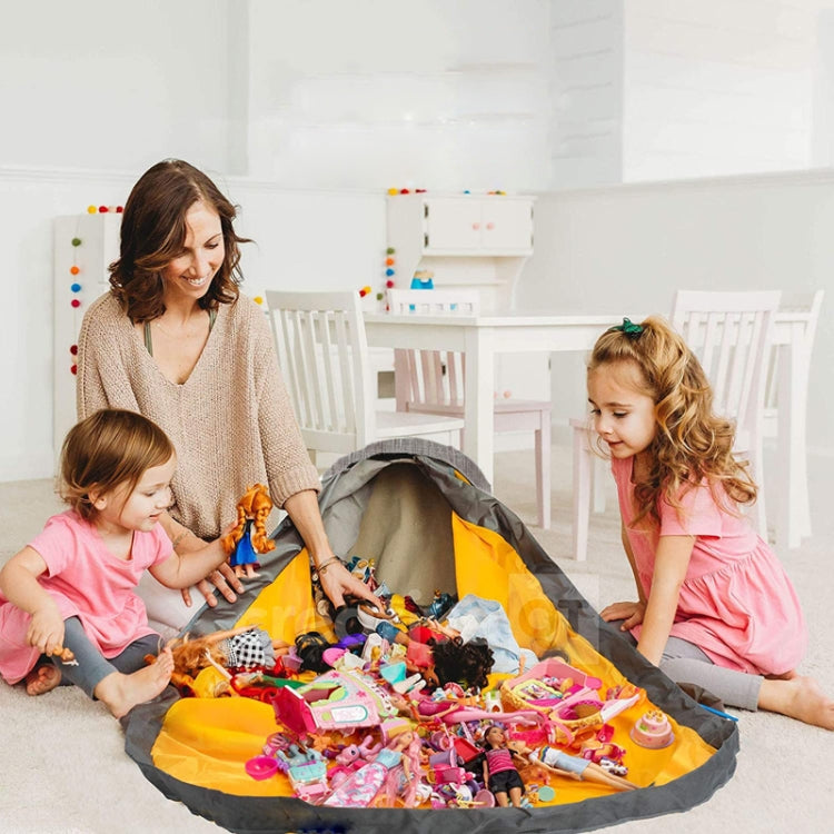 Children Toy Storage Bucket Bag Toy Organizing Quick Storage Bag, Specification: With yellow cushion