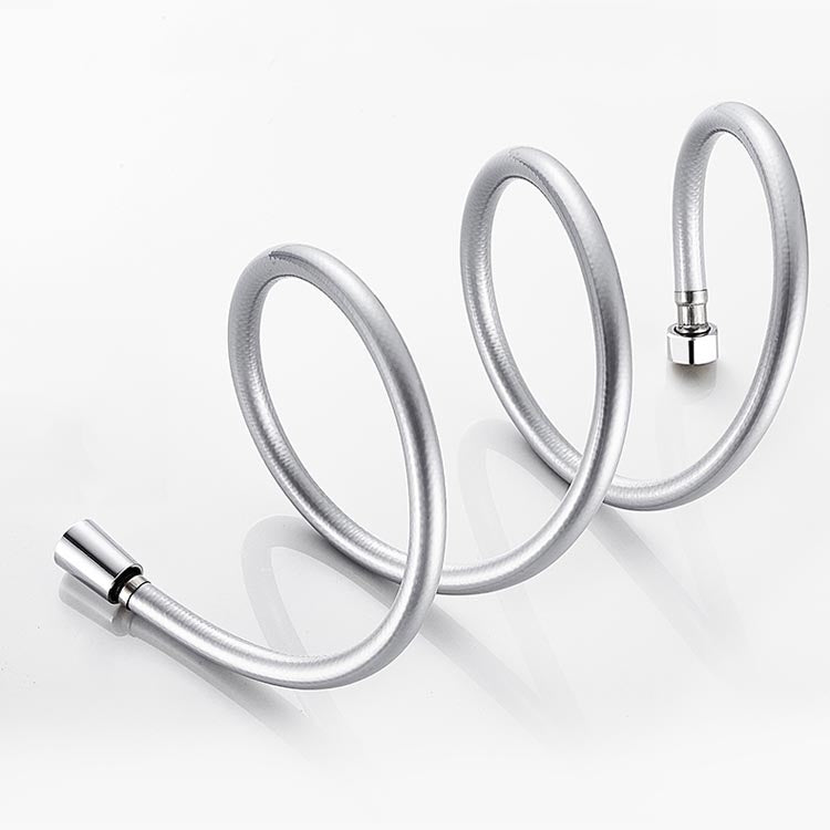 Shower Hose Water Heater Rain Shower Bathroom Stainless Steel Shower PVC Nozzle Hose, Specification: 2m Silver