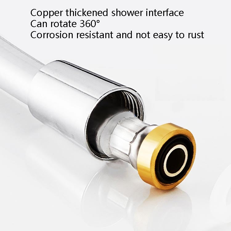 Shower Hose Water Heater Rain Shower Bathroom Stainless Steel Shower PVC Nozzle Hose, Specification: 2m Silver
