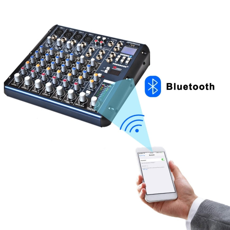 SMR8 Bluetooth USB Record 8 Channels (4 Mono + 2 Stereo) 16 DSP Church School Karaoke Party USB DJ Mixer