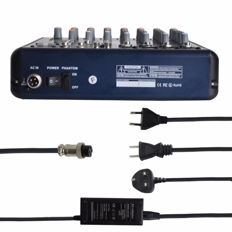 SMR8 Bluetooth USB Record 8 Channels (4 Mono + 2 Stereo) 16 DSP Church School Karaoke Party USB DJ Mixer