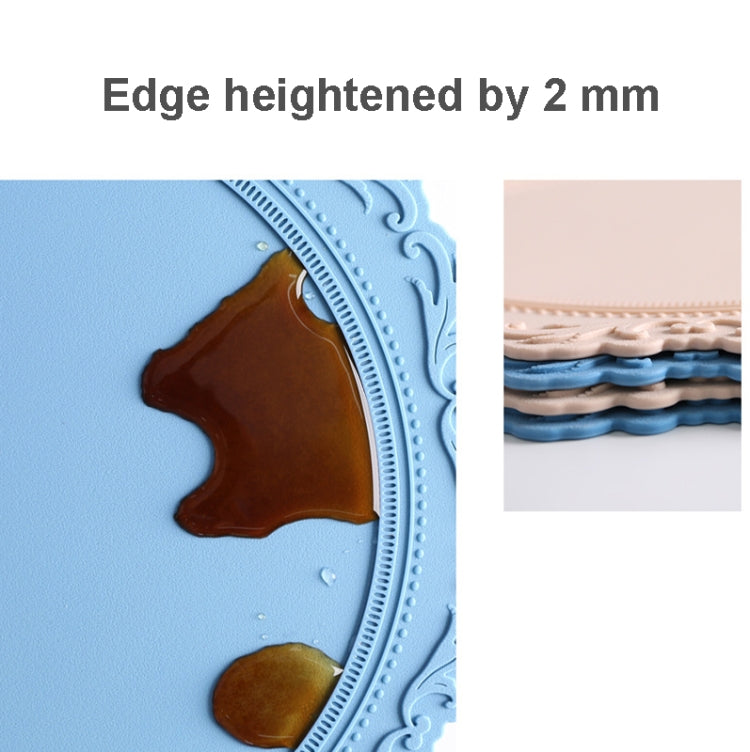 Embossed Silicone Heat Insulation Pad Decorative Mat Thick Round Silicone Pot Mat