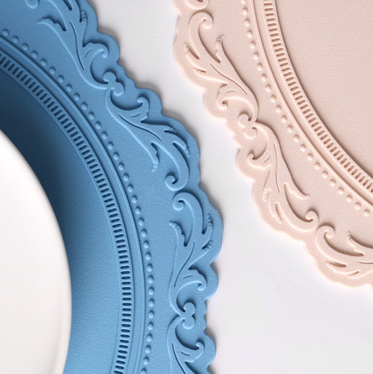 Embossed Silicone Heat Insulation Pad Decorative Mat Thick Round Silicone Pot Mat