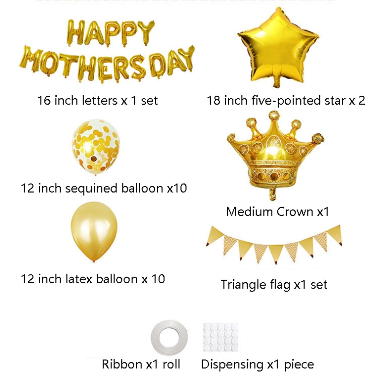 Mother Day 16-Inch Aluminum Film Balloon Set Scene Decoration Party Events