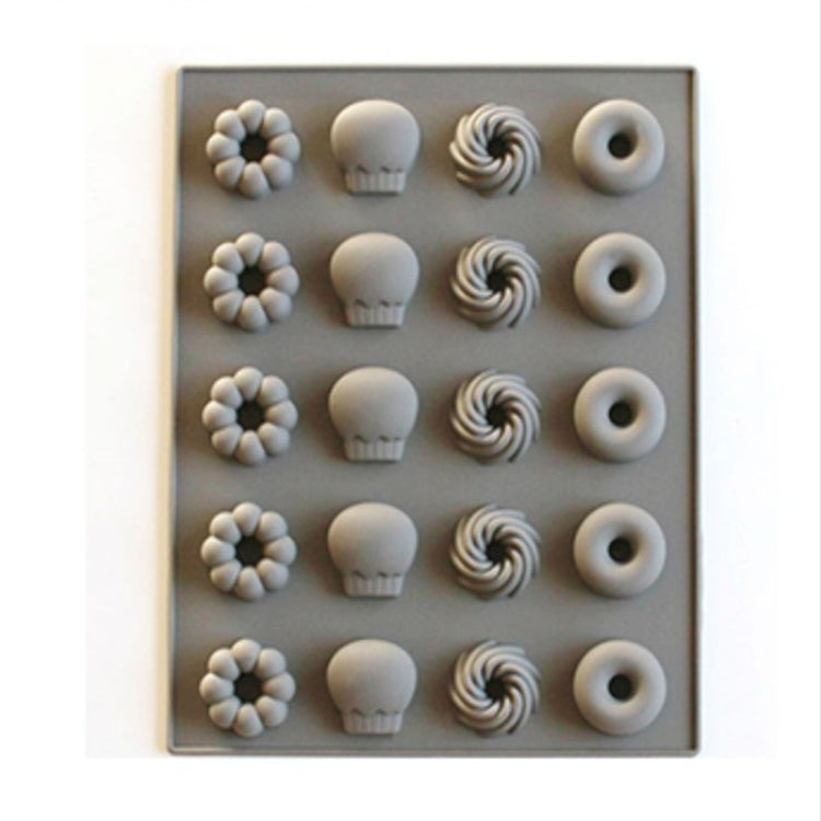 3 PCS Silicone Cake Mold 25 Grid Fudge Hard Candy Silicone Biscuit Mold