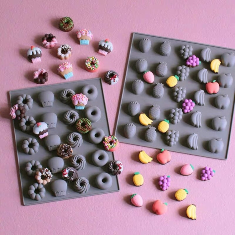 3 PCS Silicone Cake Mold 25 Grid Fudge Hard Candy Silicone Biscuit Mold