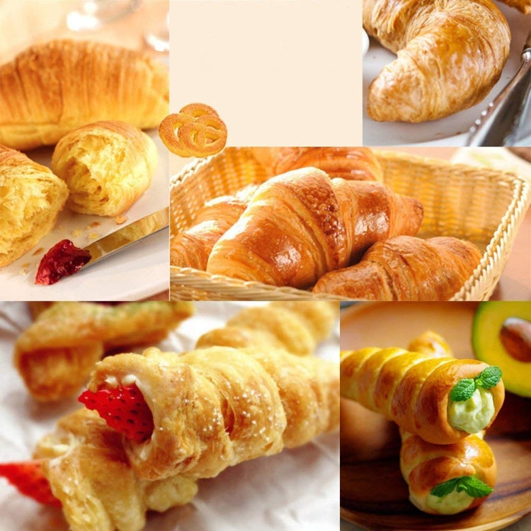 2 Sets 16 in 1 Ice Cream Crispy Mold Set Stainless Steel Conical Roller Croissant Tool