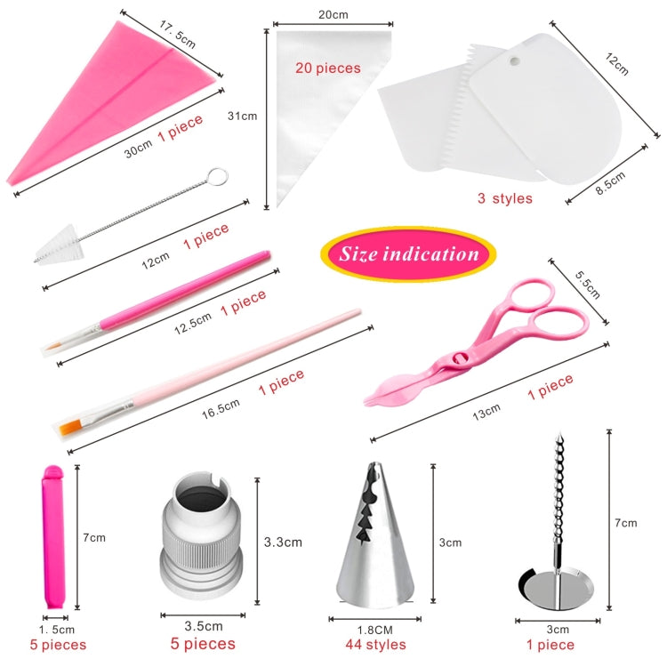83 in 1  Cake Decorating Mouth Baking Tool Set Icing And Pastry Coloring Utensils