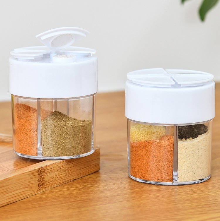 2 PCS Household Kitchen Seasoning Box Four Grid Seasoning Bottle