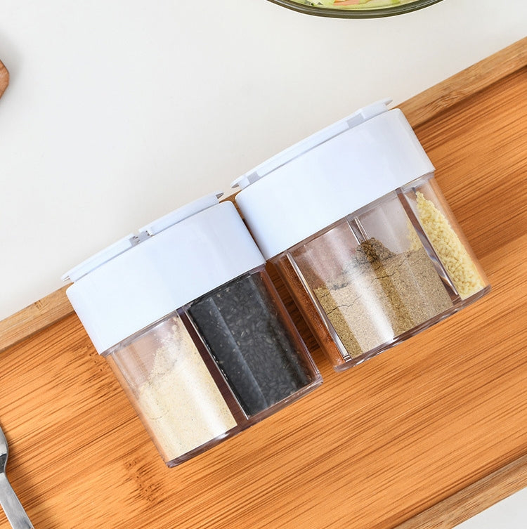 2 PCS Household Kitchen Seasoning Box Four Grid Seasoning Bottle