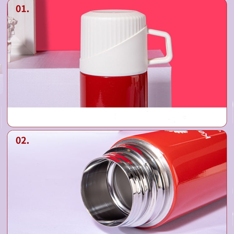 Daisy Pattern Outdoor Travel Stainless Steel Insulated Water Cup