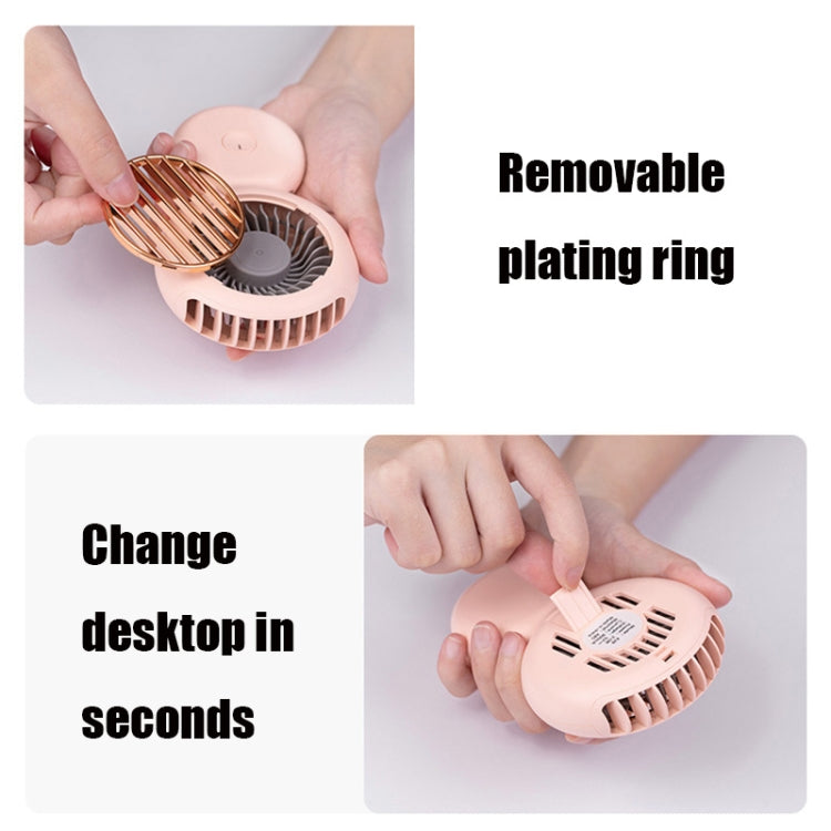 A28 Hanging Neck Fan USB Handheld Desktop Portable Fan(Pink)