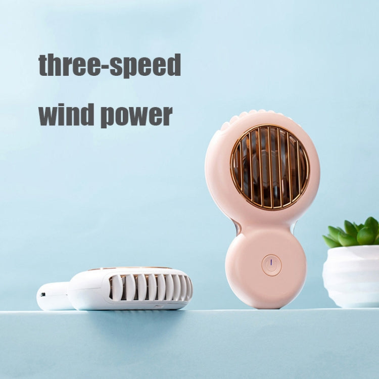 A28 Hanging Neck Fan USB Handheld Desktop Portable Fan(Pink)