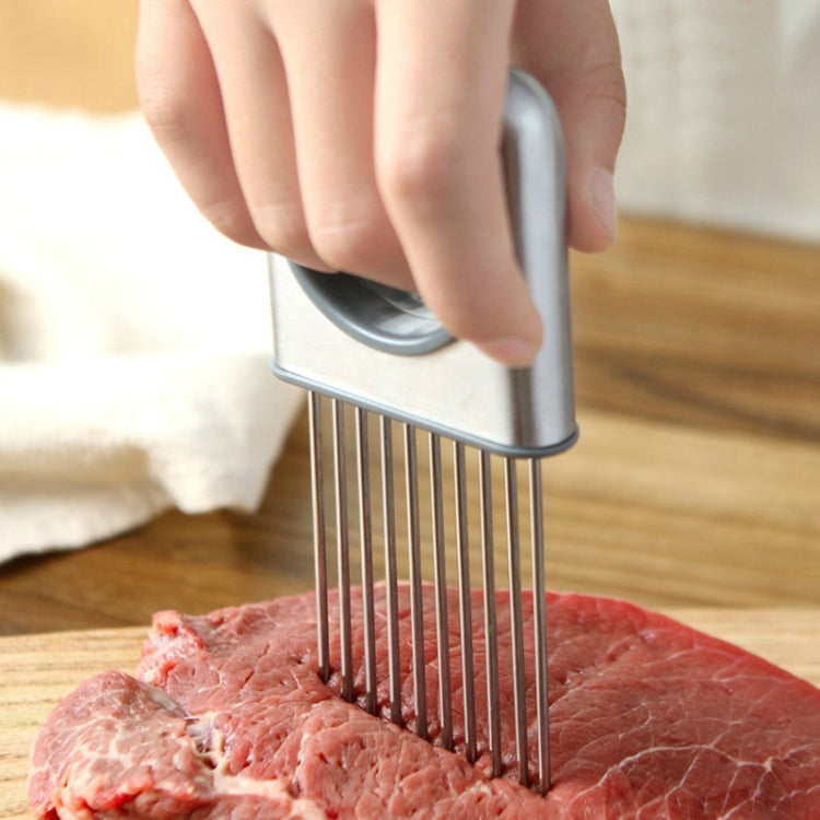 Steak Loose Meat Tenderizer Needle Cutting Vegetables Protection Slice Holder Onion Fork