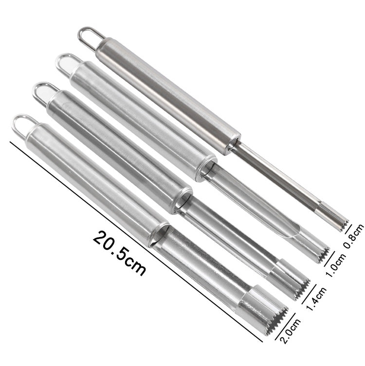 3 PCS Kitchen Stainless Steel Thickened Hawthorn And Red Dates Corer, Specification: 2cm