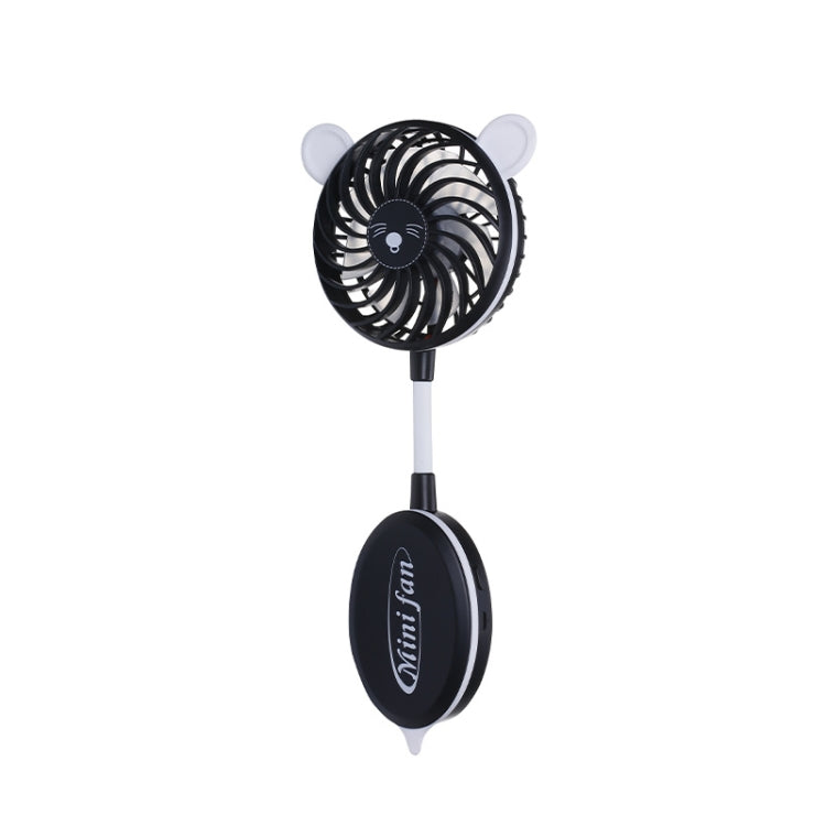 YLM-05 Portable Desktop USB Handheld Mini Folding Fan(Black)