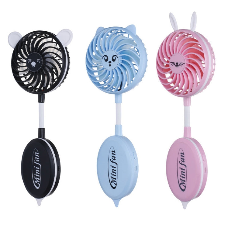 YLM-05 Portable Desktop USB Handheld Mini Folding Fan(Black)