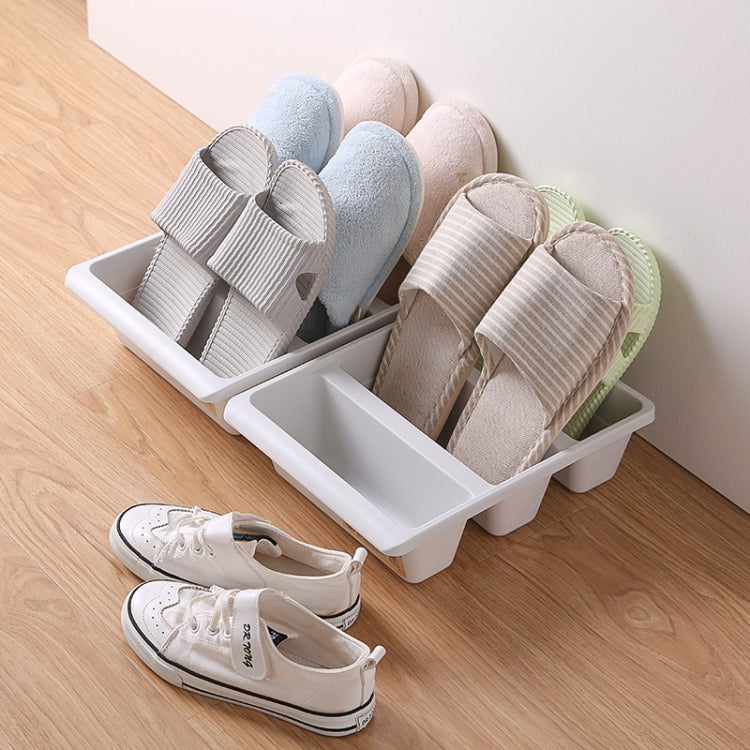 2 PCS Multifunctional Household Living Room Shoe Rack Vertical Storage Shoe Tray