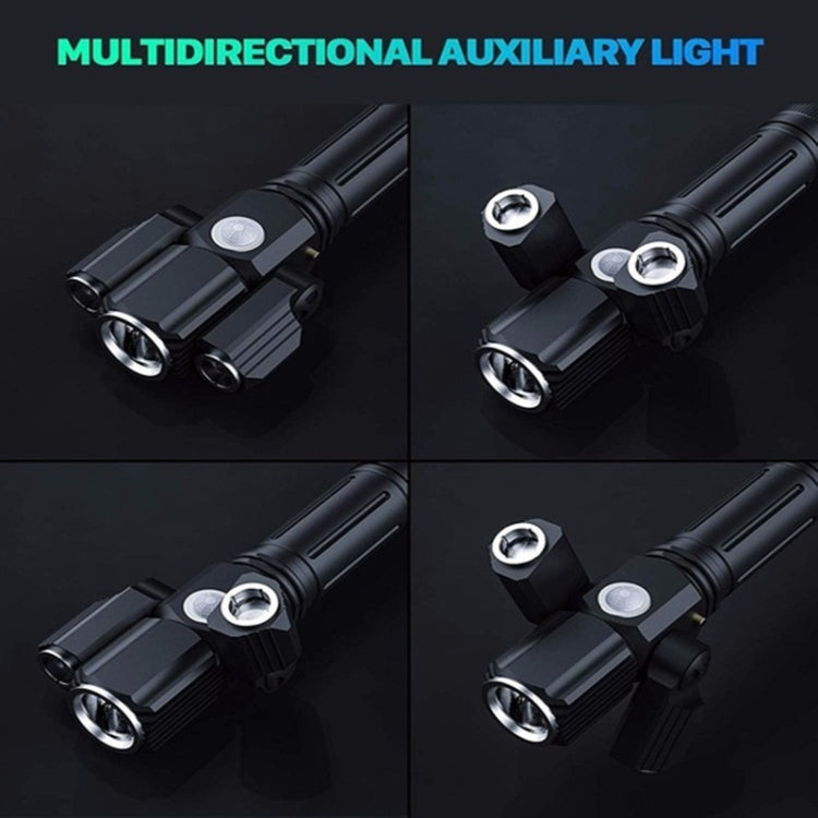 3 Lamp Holder Strong Light Flashlight Highlight Waterproof Hand-Held Outdoor Lighting Night Riding Flashlight